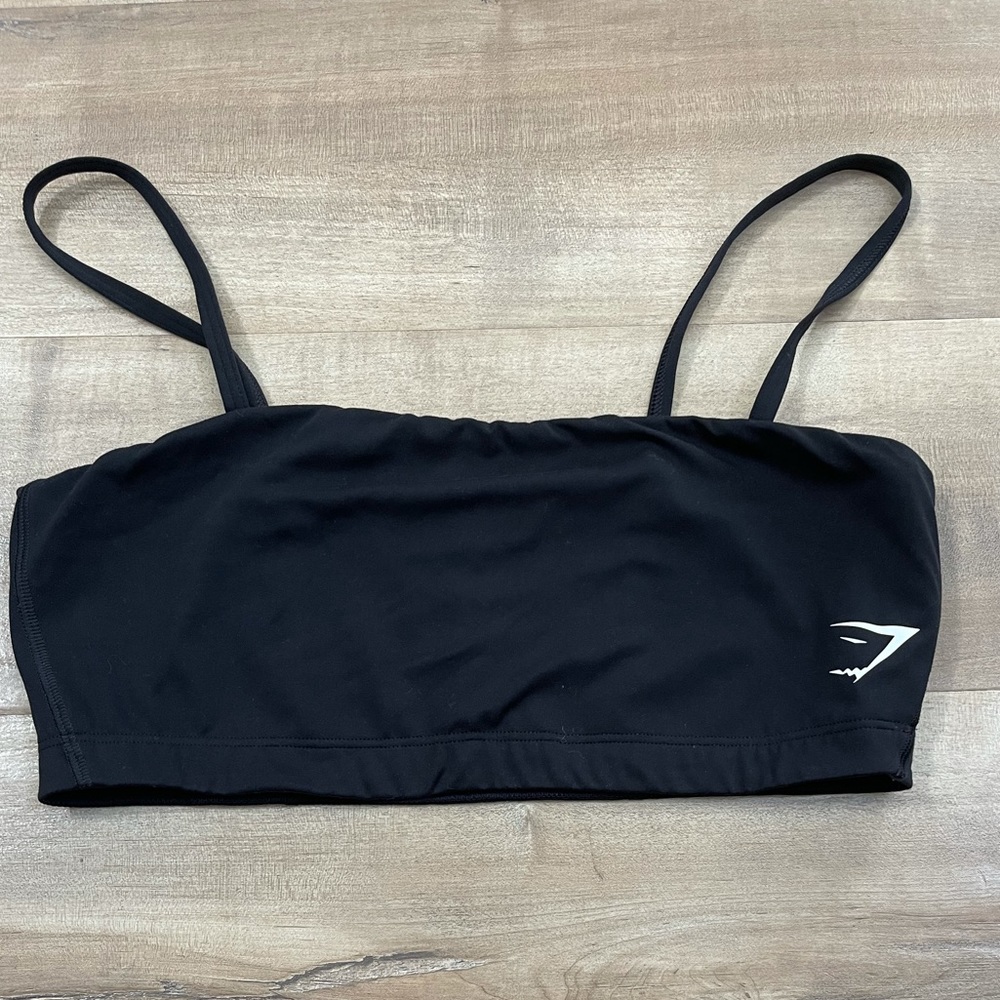 Black Gymshark Bandeau Sports Bra